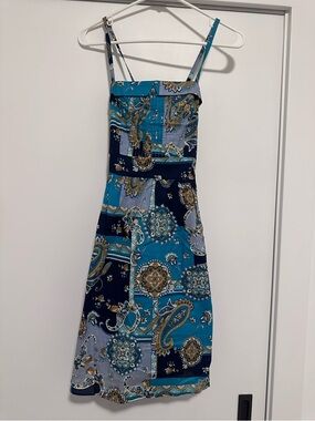 Blue Paisley Crossback Sundress